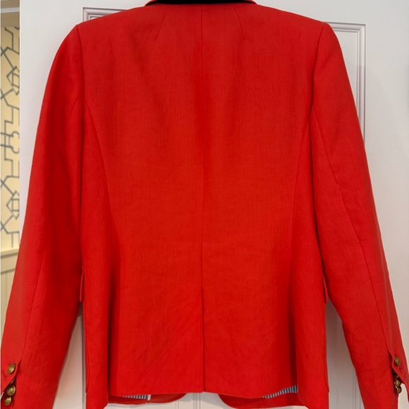 J. Crew Bold Red Blazer with Gold Buttons - Picture 3 of 3